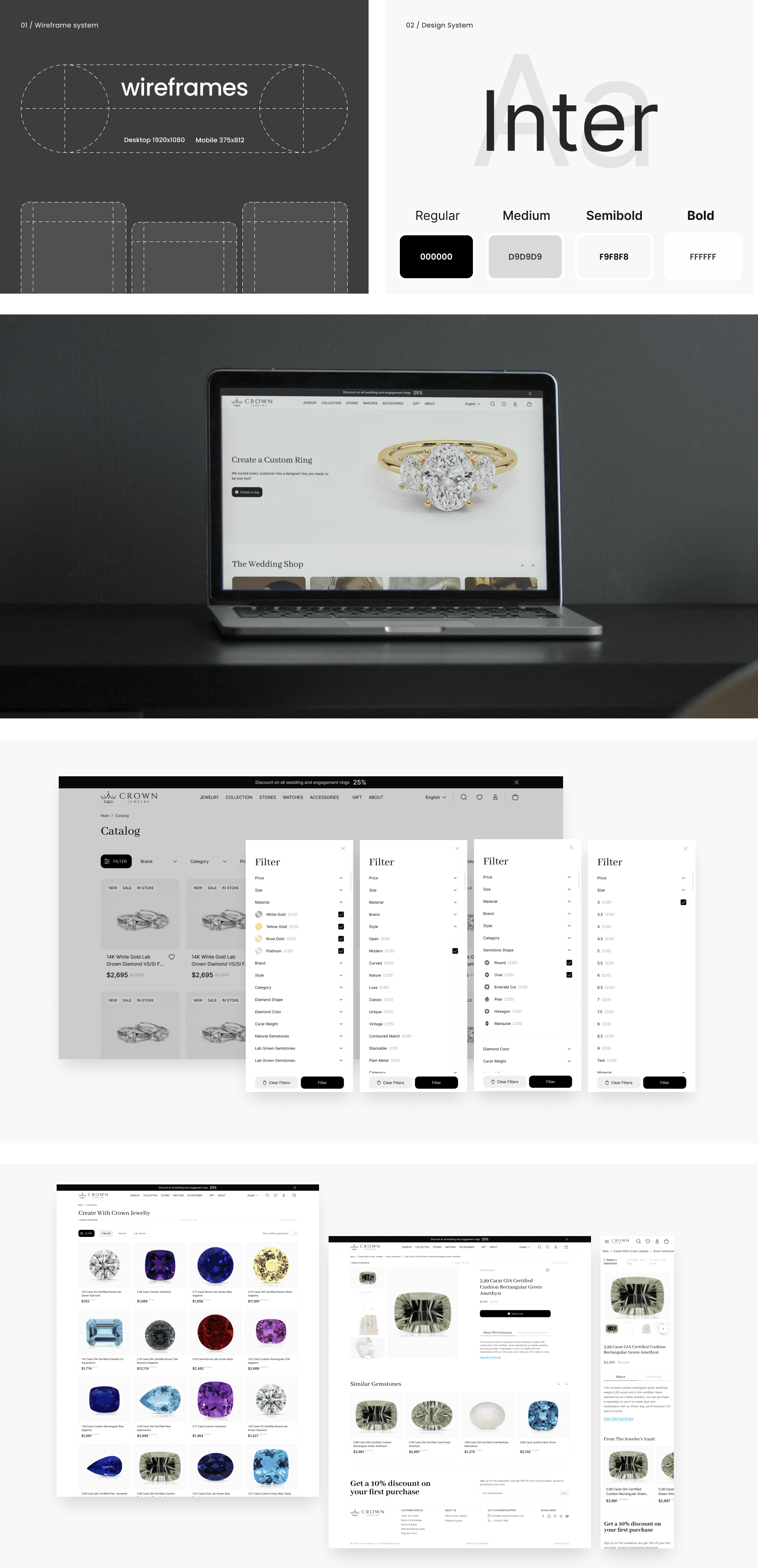 Crown Jewelry  | Website for E-commerce | Portfolio Malevich Studio