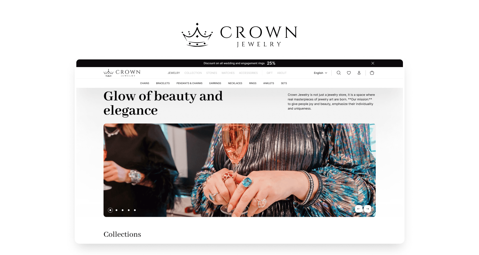 Crown Jewelry - дизайн для e-commerce