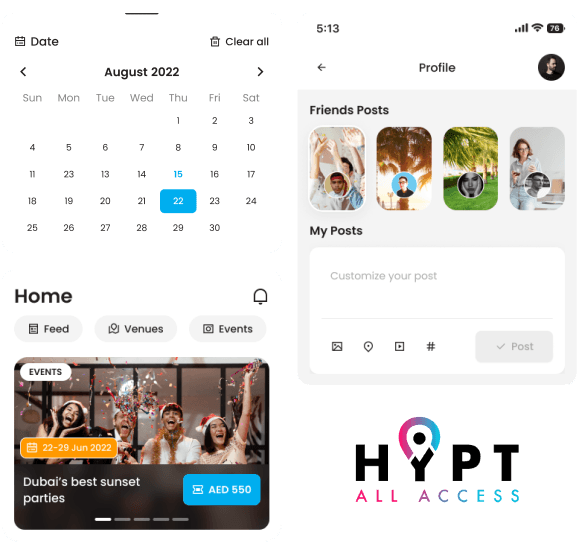 Hypt - platform about entertainment and nightlife Platform about entertainment and nightlife in Dubai